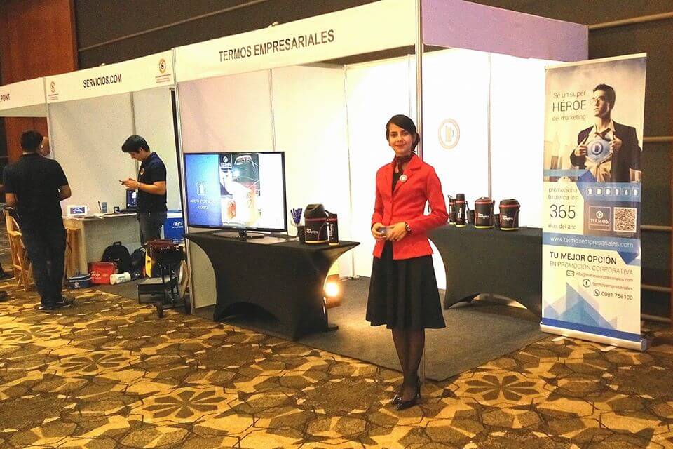 Termos Empresariales en una feria.