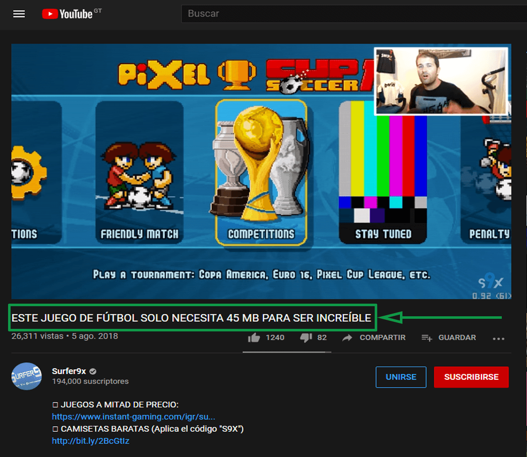 9. Marketing para videojuegos. Canal de YouTube