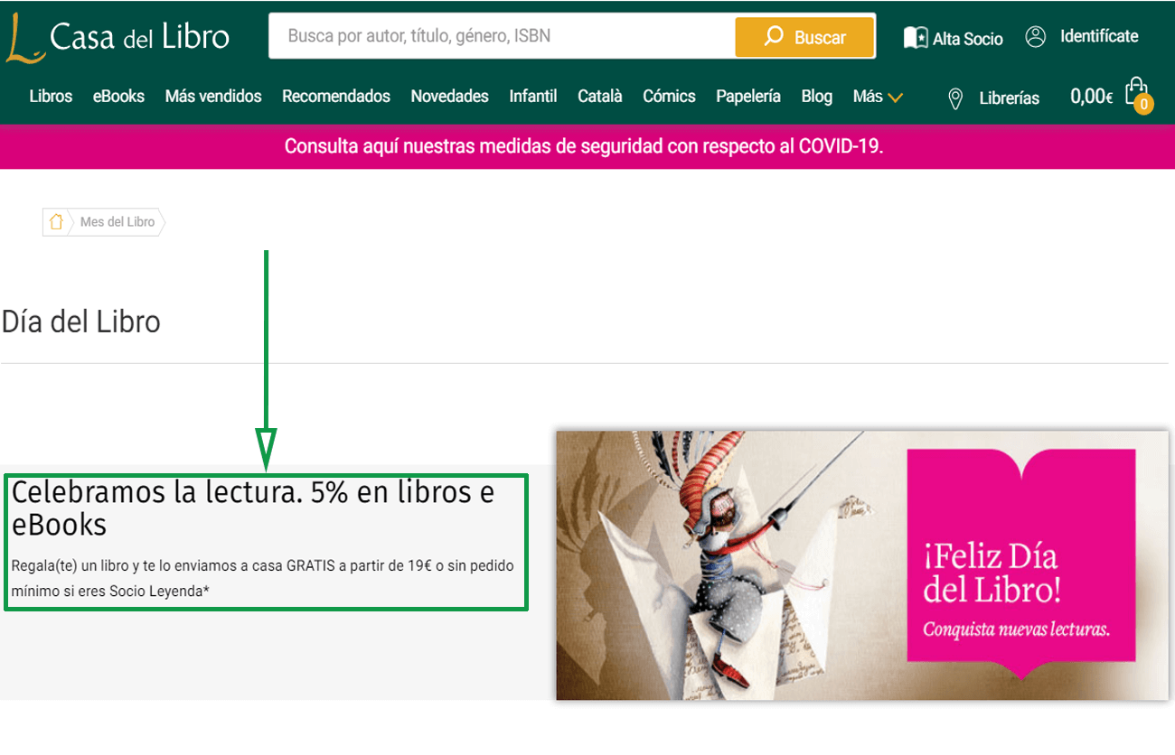 Marketing para librerías. Promoción día del libro