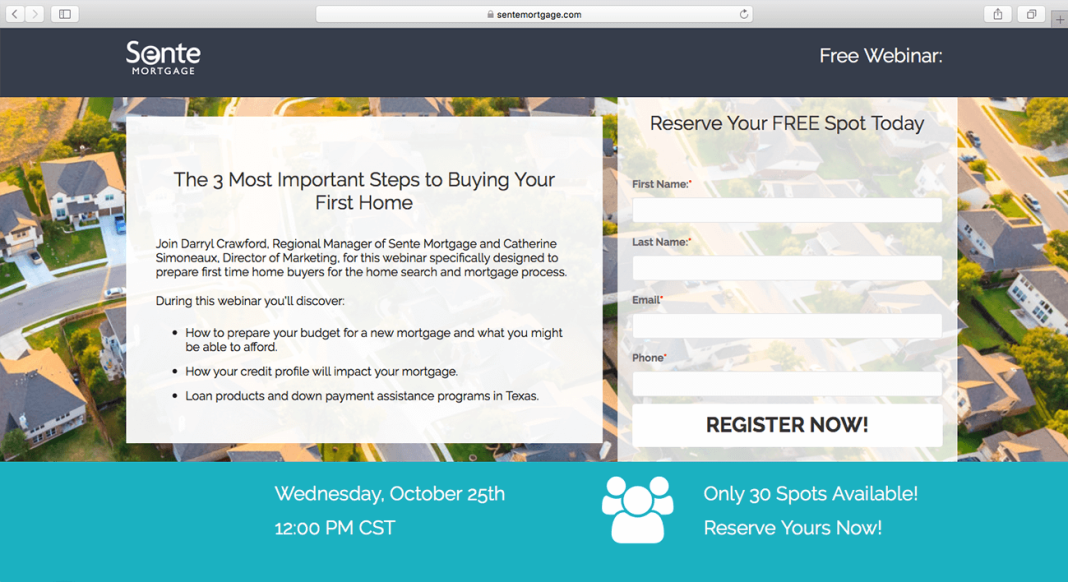 marketing para inmobiliarias ejemplo webinar