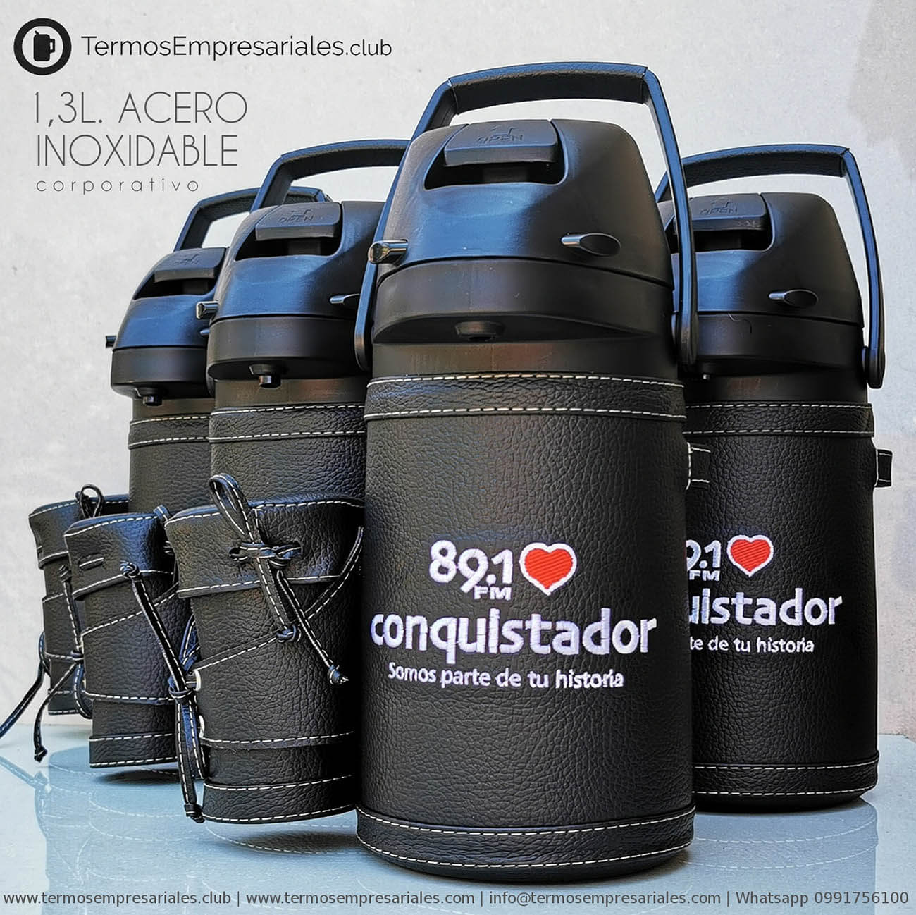 Termos Empresariales. Termos para emisora de radio.