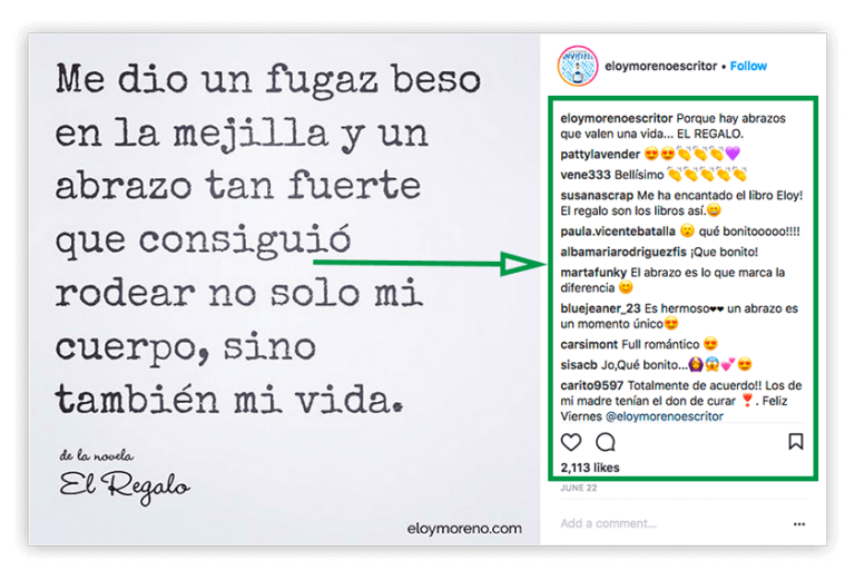 Marketing para escritores. Frase de libro. 