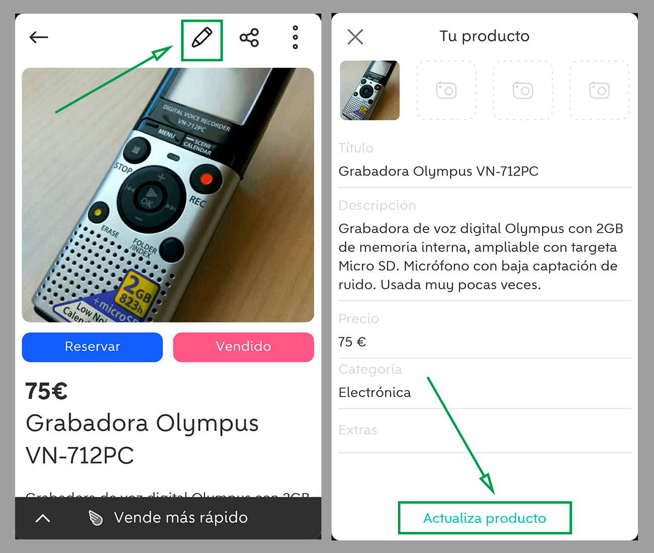 como vender en wallapop actualizaciones