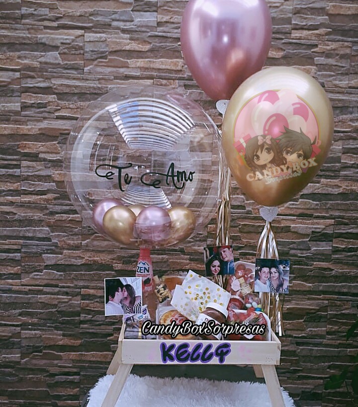 Candy Box Sorpresas. Arreglo Globos