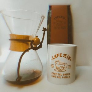 Café Pin. Jarra y taza