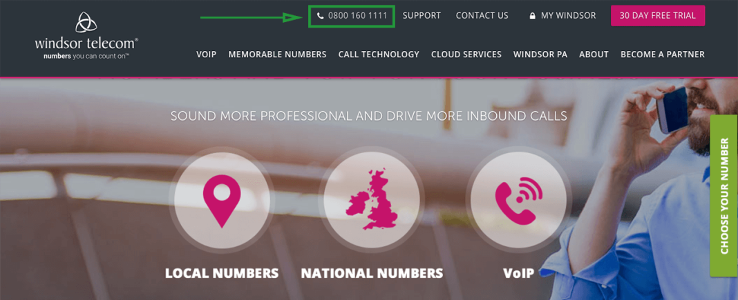 how to create a professional website clickable phone