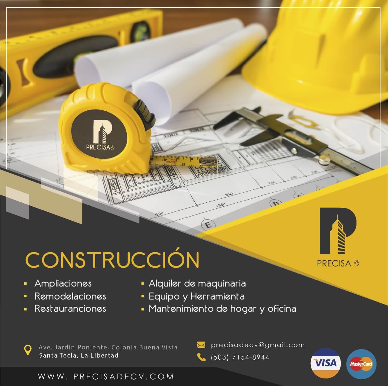 Precisadecv. Servicios de construcción.